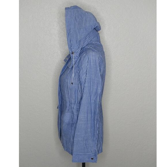 Vernacular Striped Zip Front Jacket with Hood Size S (cl) - Picture 2 of 8